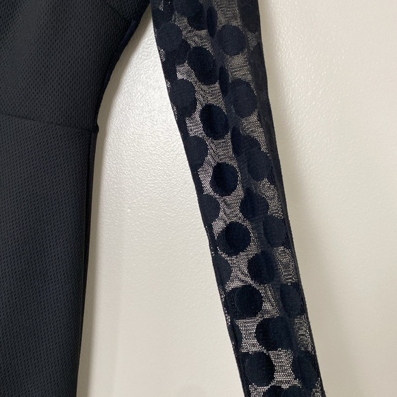 Lulus In Hot Dot-ter Long Sleeve Black Dress - Picture 6 of 11